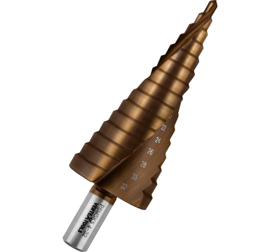 Сверло ступенчатое кобальт Р6М5К5, 4x32 мм Vertextools 5-4-32