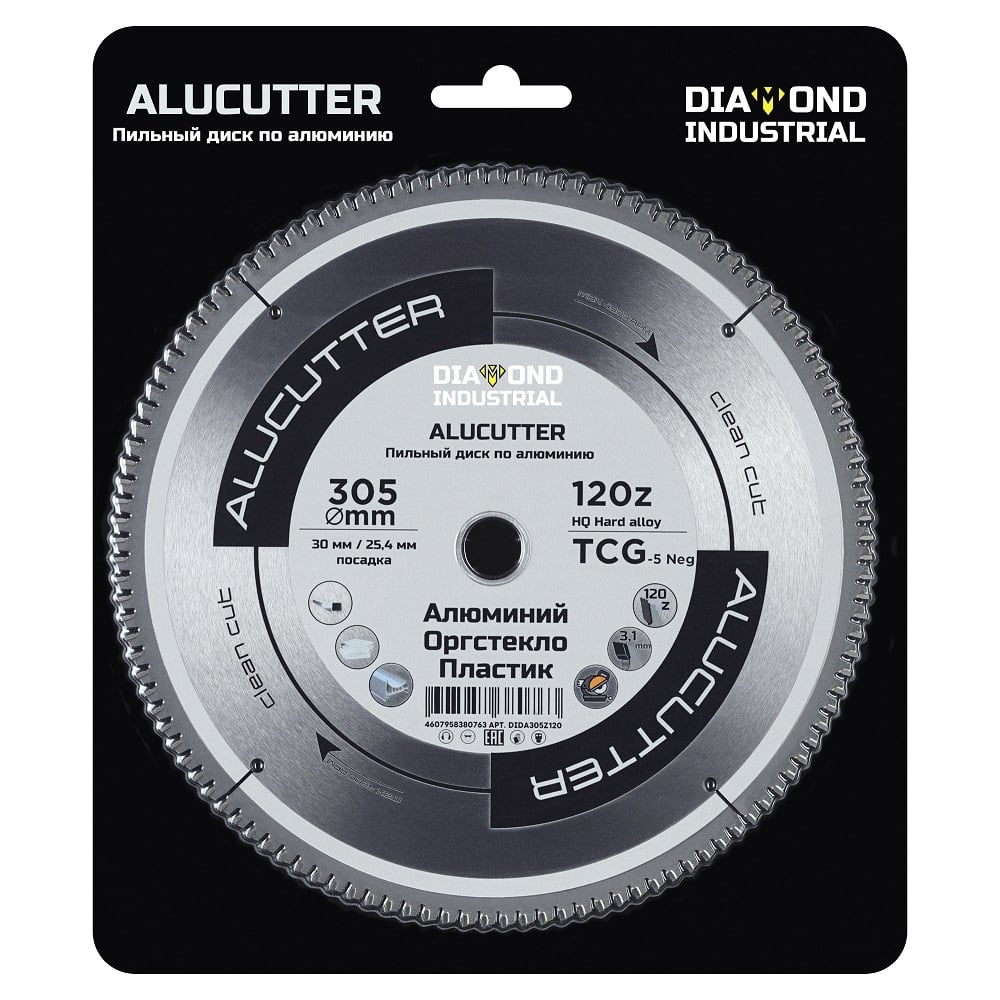Диск пильный по алюминию, пластику AluCutter 305x30/25.4 мм, Z=120 tcg ...