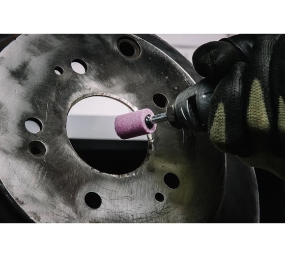 Головка шлифовальная с оправкой AW ZY 20x20x6 мм, F60, розовая Abraforce АМ158874