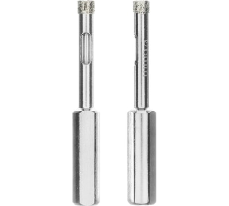 Сверло алмазное по керамограниту (2 шт; 6х67 мм; 3-гранный хвостовик) MATRIX 726063