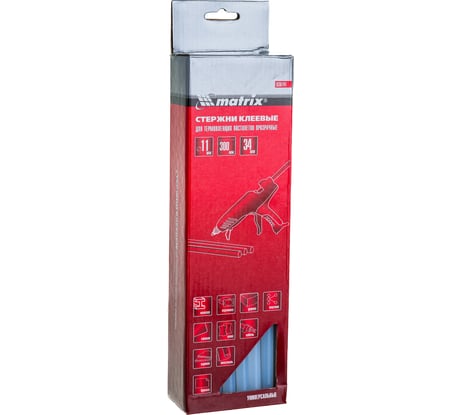 Стержни клеевые (34 шт; 11х300 мм; прозрачный) MATRIX 930741