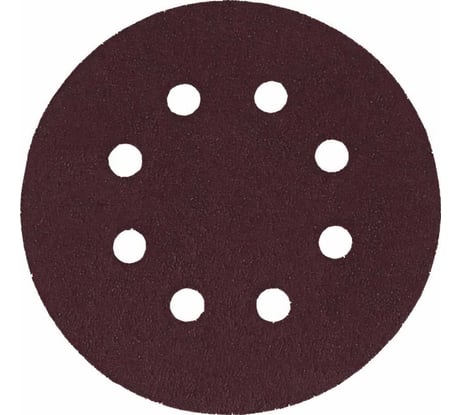 Наждачный круг Курс с липучкой с отверстиями 125 мм 5 шт. Р80 39784