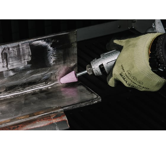 Головка шлифовальная с оправкой KW KE 25x32x6 мм, F60, розовая Abraforce АМ158884