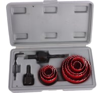 Набор коронок по дереву 8 шт, 19-64 мм, 2 адаптера DERZHI 8305-003