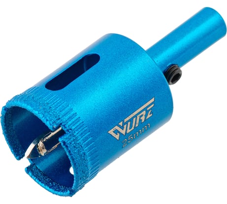 Коронка алмазная с центрирующим сверлом по керамике и стеклу 25 мм WURZ 92025