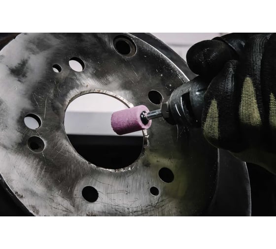 Головка шлифовальная с оправкой AW ZY 20x32x6 мм, F60, розовая Abraforce АМ158876