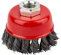 Чашечная стальная корщетка Курс для УШМ стальная 100 мм 39043