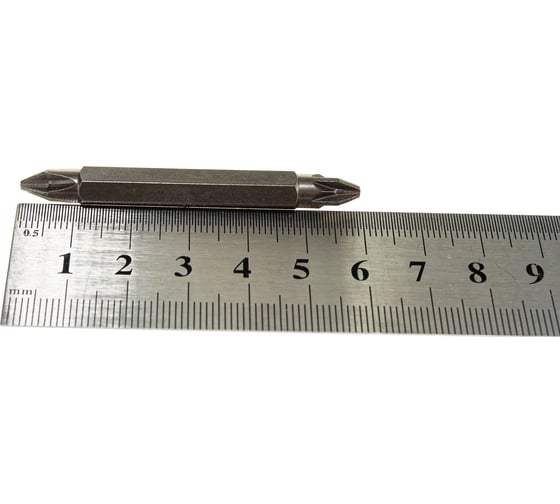 Биты намагниченные двухсторонние MAGNETIC (10 шт; Ph2-Pz2; 60 мм) D.BOR D-MA-P2Z2-060-010