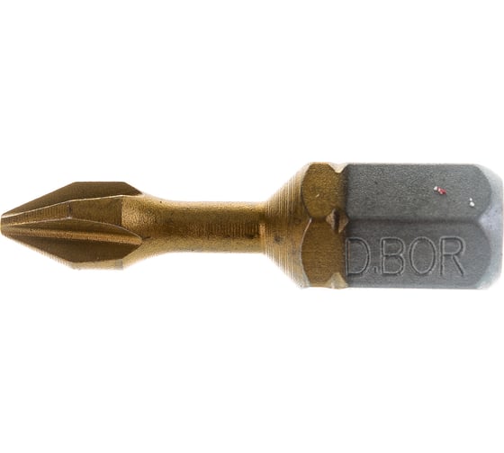 Биты фрезерованные TiN-half (10 шт; Ph1; 25 мм) D.BOR D-THT-PH01-025-010