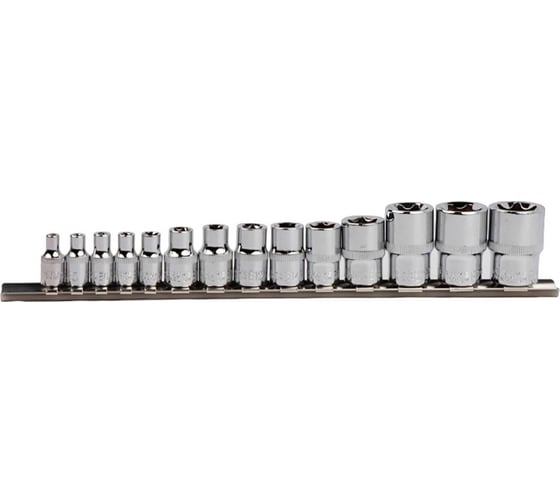 Набор головок E-тип (TORX) 1/2"DR, 14 шт KINGQUEEN WIB-18