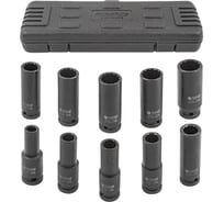 Набор головок ударных глубоких 12-гранных 1/2", 10-предметов 10,12-15,17,19,21,22,24 мм, в пластиковом кейсе f-4107-9mpb Forsage 52974