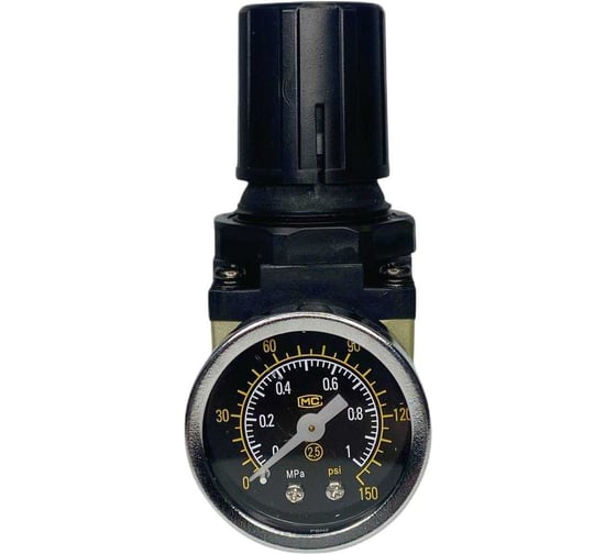 Регулятор давления маленький с манометром профи AktiSpray SAR2000-02 (1/4") 1