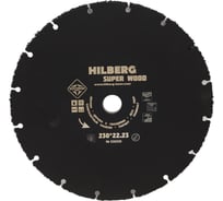 Диск карбид вольфрамовый отрезной Hilberg 230х22.23 Super Wood 530230
