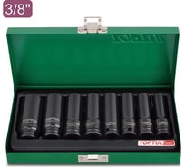 Набор ударных головок 6-гранных 8-19 мм, 3/8"DR, 8 предметов TOPTUL GDAD0808