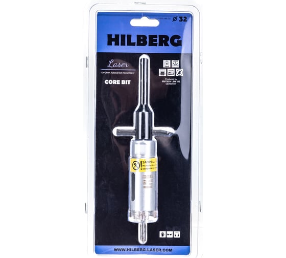 Коронка алмазная по бетону Laser 32 мм Hilberg HM232