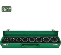 Набор ударных головок 6-гранных 19-36 мм, 3/4"DR, 8 предметов TOPTUL GDAD0805