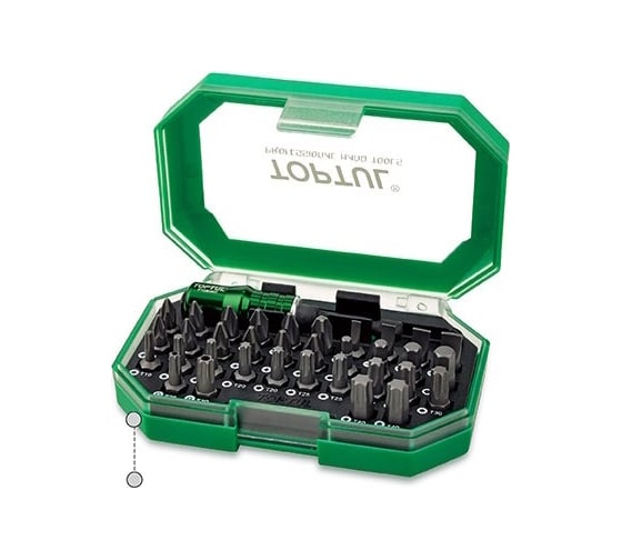 Набор бит 1/4" 35 шт с магнитным держателем TOPTUL GACW3502 1