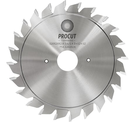 Диск подрезной составной (120x20x2.8/3.6/p=2.4 12+12 PROCUT 754.1202024