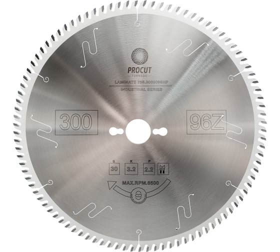 Диск пильный для ламината МДФ Усиленная HP (300x30x3.2/2.2 мм; Z=96) PROCUT 755.3003096HP 1