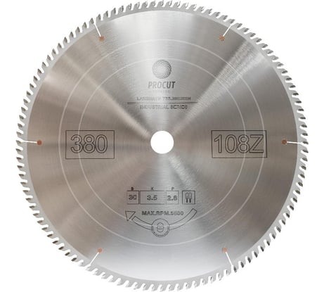 Диск отрезной для ламината и МДФ (380x30x3.5/2.8 мм; Z=108 TFZ) PROCUT 755.3803008