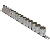 Набор головок 15 предметов, 8-24 мм, 1/2"DR, 12-гр. на планке 401215 AIST 00-00002835