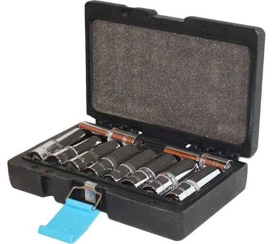 Набор глубоких головок 10 предметов, 10-19 мм, 1/2"DR, 12-гр., в кейсе 409210 AIST 00-00016454 1