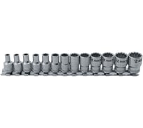 Набор головок 13 предметов, 4-14 мм, 1/4"DR, ML-гр. на планке 201413 AIST 00-00009510