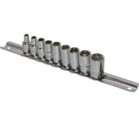 Набор головок дюймовых 9 предметов, 5/32"-1/2", 1/4"DR, 6-гр. на планке 201109S AIST 00-00007796