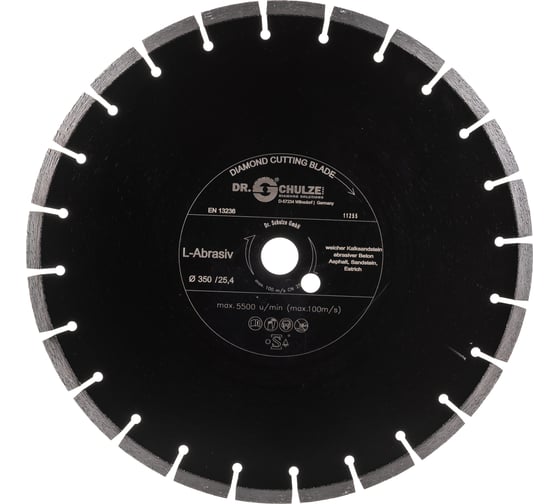 Диск алмазный отрезной L-Abrasiv (350x25.4 мм; 40x3x10 мм; 23Z) DR.SCHULZE TS22000951