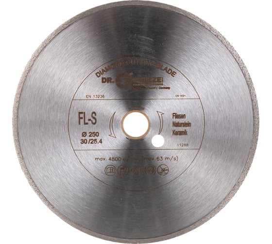Диск алмазный отрезной FL-S (250x30/25.4 мм; 1.6x5 мм) DR.SCHULZE TS25000075