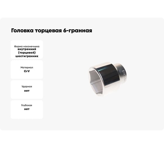 Головка торцевая 6-гранная (55х80 мм; 1DR) ROCKFORCE RF-58555(2545)