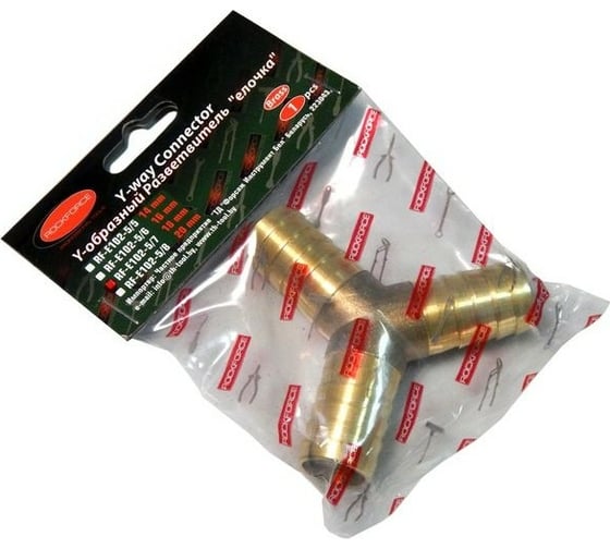 Разветвитель Y-образный елочка 14 мм ROCKFORCE RF-E102-5/5(26672) 1