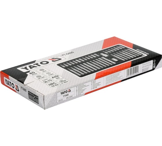 Набор бит YATO 1/2-3/8 40 предметов HEX, SPLINE, TORX YT-0400 36140400 092 1