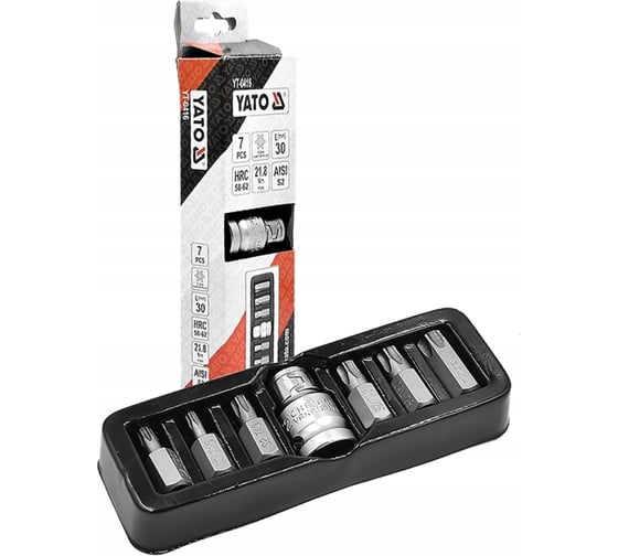 Набор бит TORX (7 шт; 1/2; Т25-Т55) YATO YT-0416
