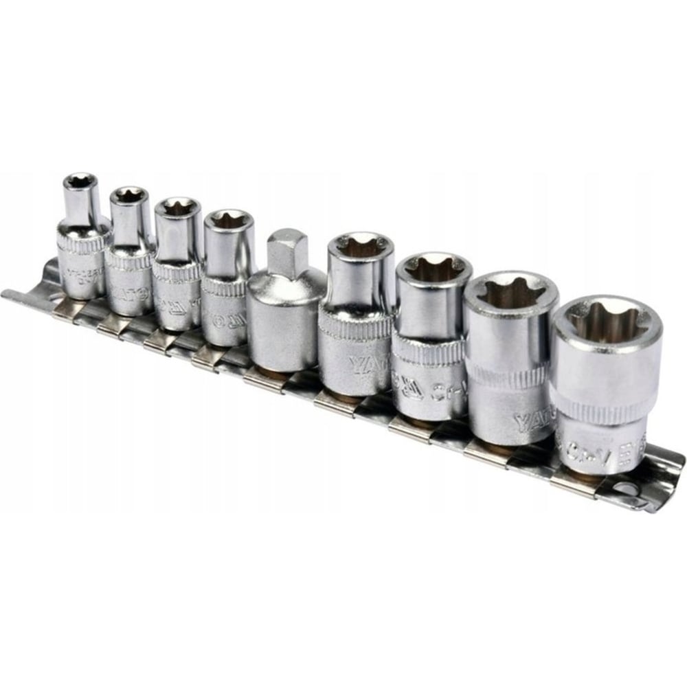 Набор торцовых головок TORX (9 шт; 1/4-3/8; Е5-Е16) YATO YT-0520 ...
