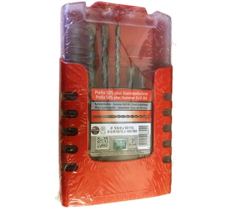 Набор буров по бетону Prefix (7 пр; 5,6,8х110 мм; 6,8,10,12х160 мм; SDS-plus) Heller TD28894