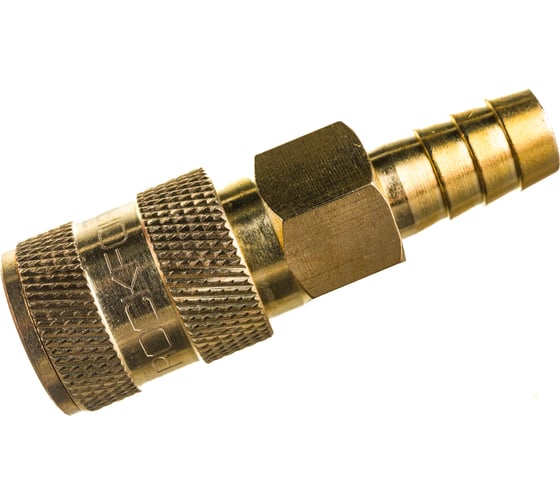 Быстроразъем пневматический с клапаном - елочка 12 мм ROCKFORCE RF-BSE1-5SH