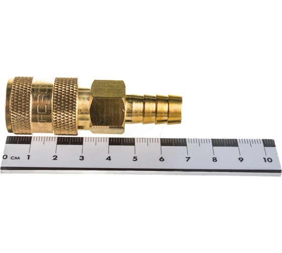 Быстроразъем пневматический с клапаном - елочка 12 мм ROCKFORCE RF-BSE1-5SH