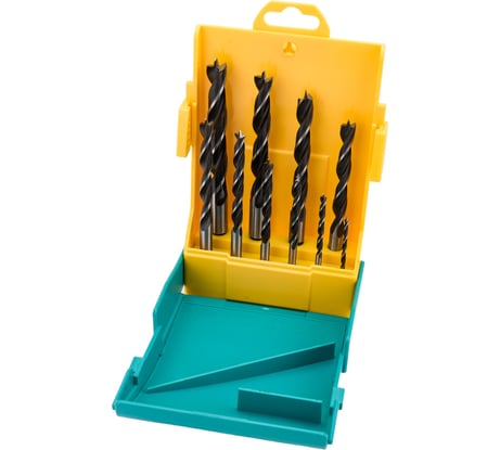 Набор спиральных сверл по дереву CV (10 пр; 3-12 мм) Heller TD24646