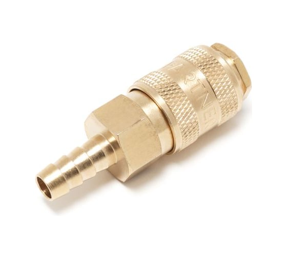 Быстроразъем пневматический с клапаном - елочка 6 мм ROCKFORCE RF-BSE1-2SH