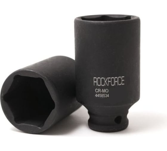 Головка торцевая ударная удлиненная 6-гранная (38х80 мм; 1/2DR) ROCKFORCE RF-4458538 1