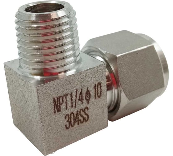 Фитинг пневматический угловой, резьба 1/4", тип резьбы: трубная NPT ArTorq FA-LOM-10-10NN