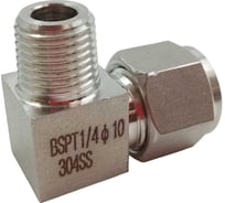 Фитинг пневматический угловой, резьба 1/4", тип резьбы: трубная R ArTorq FA-LOM-10-10RN
