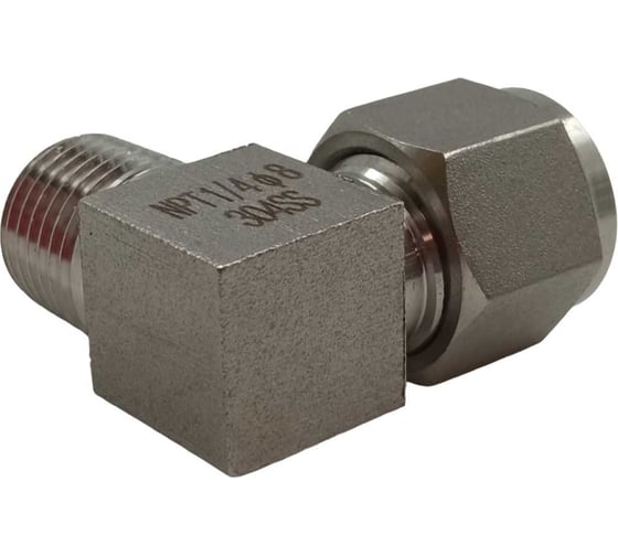 Фитинг пневматический угловой, резьба 1/4", тип резьбы: трубная NPT ArTorq FA-LOM-08-10NN