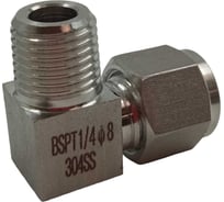 Фитинг пневматический угловой, резьба 1/4", тип резьбы: трубная R ArTorq FA-LOM-08-10RN