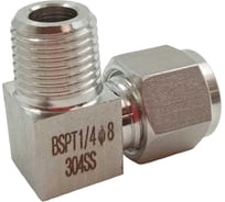 Фитинг пневматический угловой, резьба 1/4", тип резьбы: трубная R ArTorq FA-LOM-08-10RN