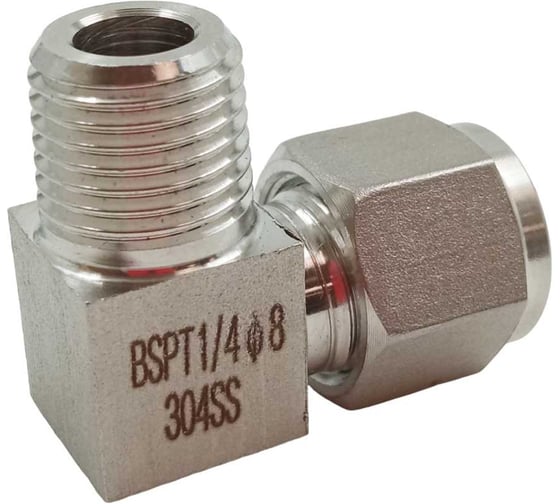 Фитинг пневматический угловой, резьба 1/4", тип резьбы: трубная R ArTorq FA-LOM-08-10RN