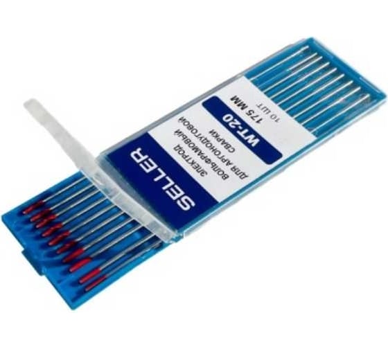 Электроды вольфрамовые WТ20 3.2x175 мм, 10 шт, пенал Seller S-3-WТ20-32-175