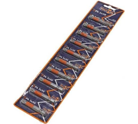 Бита PH3, 50 мм, S2, магнитная, 10 шт РОССНА Р860512