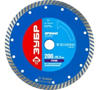Круг отрезной алмазный (200x22.2 мм) для УШМ Зубр 36652-200_z01